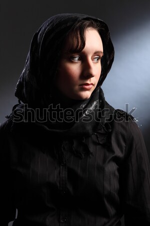 Stock fotó: Béke · csendes · fiatal · vallásos · nő · hidzsáb