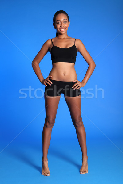 Fit healthy body young african american woman Stock photo © darrinhenry