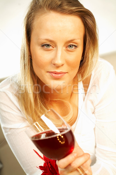 Women with wine Stock photo © dash