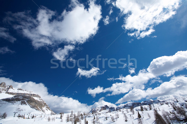 Gyönyörű hegy kilátás olasz hó űr Stock fotó © dash