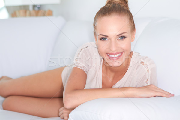 Gorgeous woman with a vivacious smile Stock photo © dash