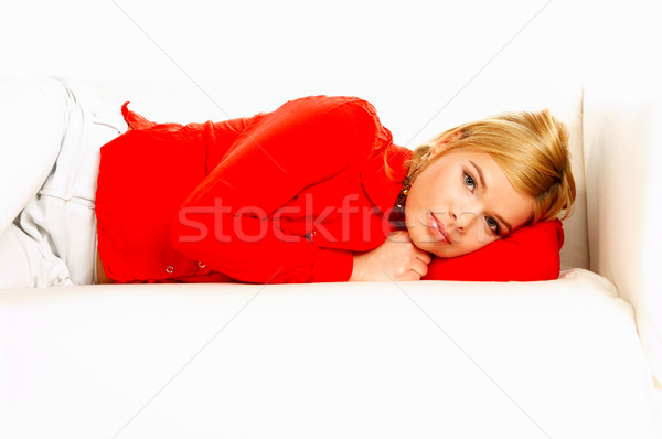 Stock photo: Women on couch