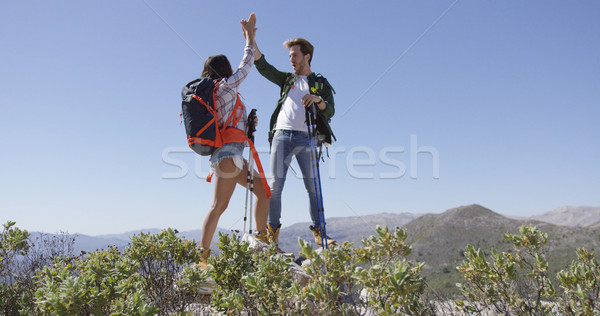 Gelukkig paar high five jonge verrukkelijk ander Stockfoto © dash