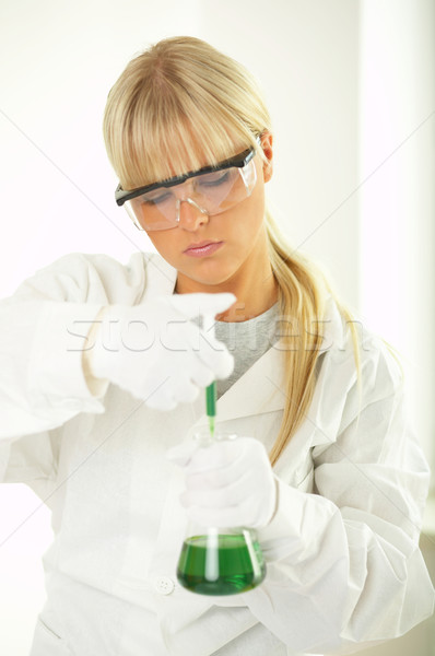 Female in lab Stock photo © dash