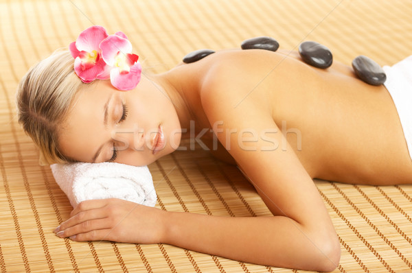 Diariamente estância termal retrato bela mulher tratamento de spa mulher Foto stock © dash