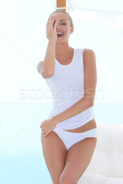 Playful model having a good laugh Stock photo © dash