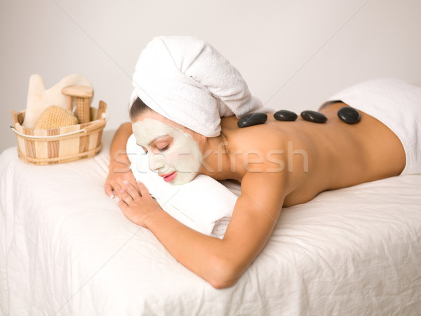 Tous les jours spa portrait belle femme traitement spa femme [[stock_photo]] © dash