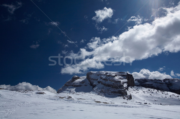 Gyönyörű hegy kilátás olasz hó űr Stock fotó © dash