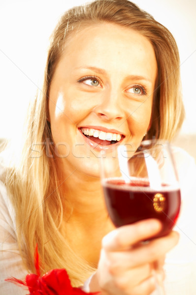Women with wine Stock photo © dash
