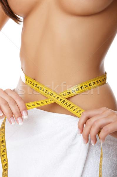 Dietă femeie fată corp sală de gimnastică Imagine de stoc © dash