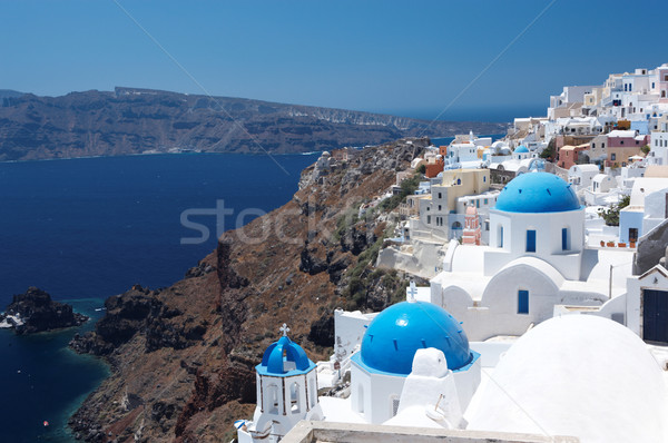 Santorini prachtig stad gebouwen Griekenland Stockfoto © dash