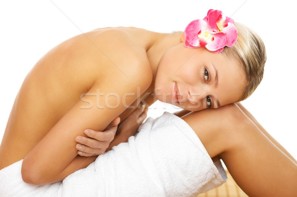 Diariamente estância termal retrato bela mulher tratamento de spa mulher Foto stock © dash