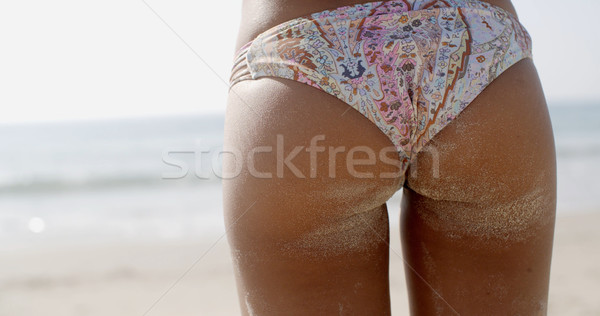 Sable femme vue arrière plage lent [[stock_photo]] © dash