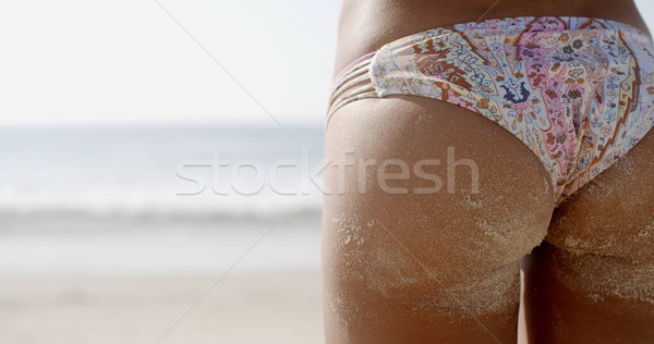 Szexi női fenék bugyik tengerpart lány Stock fotó © dash