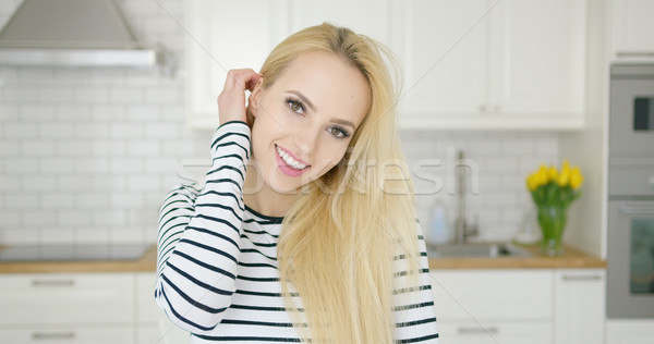 Cheerful amazing girl posing Stock photo © dash