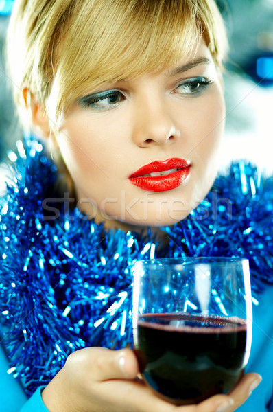 Imagine de stoc: Frumos · albastru · Crăciun · sticlă