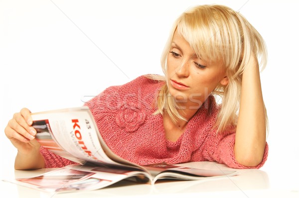 Women reading a magazine Stock photo © dash