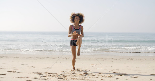 Young Sport Woman On The Beach Stock photo © dash