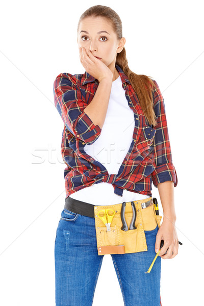 Capable woman with a worried look Stock photo © dash