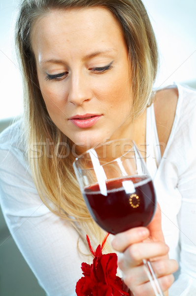 Women with wine Stock photo © dash