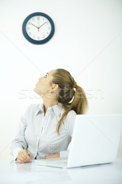 Afara timp frumos femeie de afaceri zilnic birou Imagine de stoc © dash