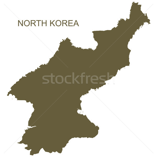 Vector North Korea Contour Stock photo © dashadima