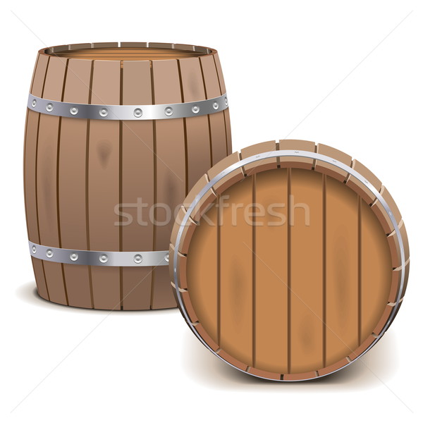Wektora odizolowany biały drewna alkoholu miodu Zdjęcia stock © dashadima