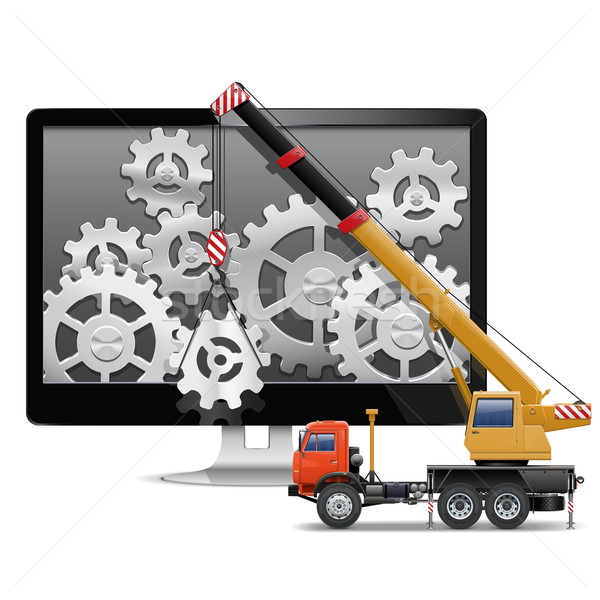 Vettore business costruzione design camion Foto d'archivio © dashadima