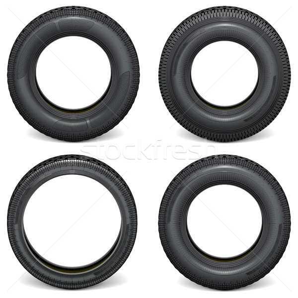 Stock photo: Vector Car Tires Side View