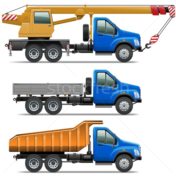 Vector Lorry Icons Set 3 Stock photo © dashadima