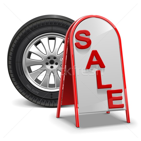 Vector Wheel with Billboard Stock photo © dashadima