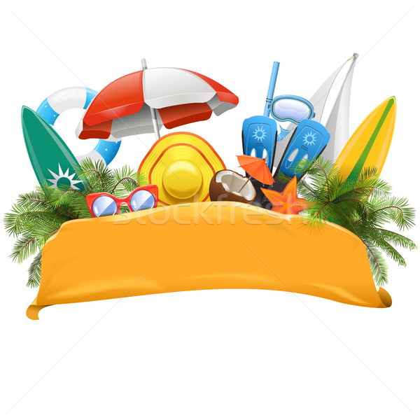 Vector Beach Banner Stock photo © dashadima