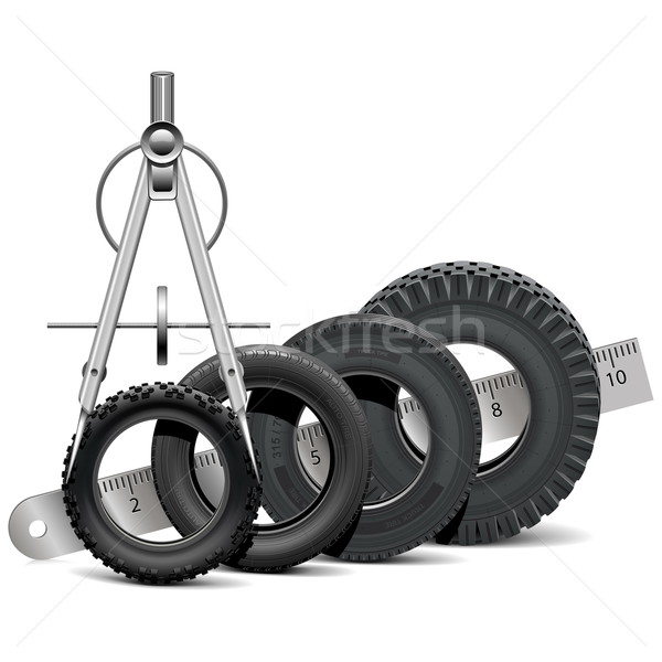 Vector Tire Scale Stock photo © dashadima
