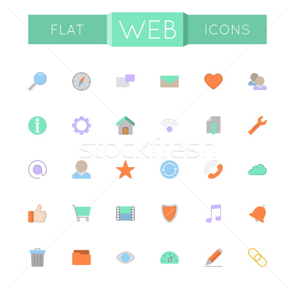 Vector Flat Web Icons Stock photo © dashadima