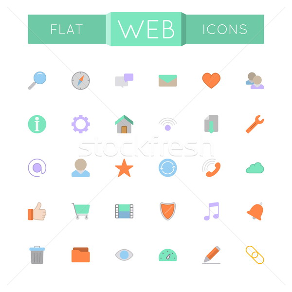 Stock photo: Vector Flat Web Icons