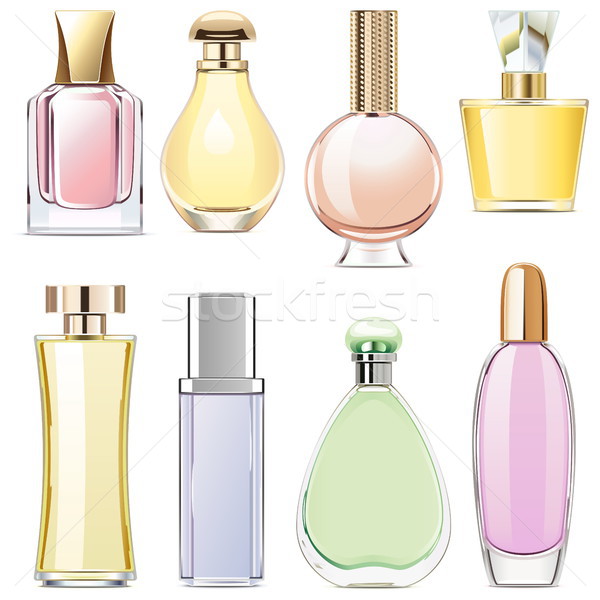 Vector parfum icoane izolat alb apă Imagine de stoc © dashadima