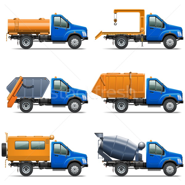 Vector Lorry Icons Set 5 Stock photo © dashadima