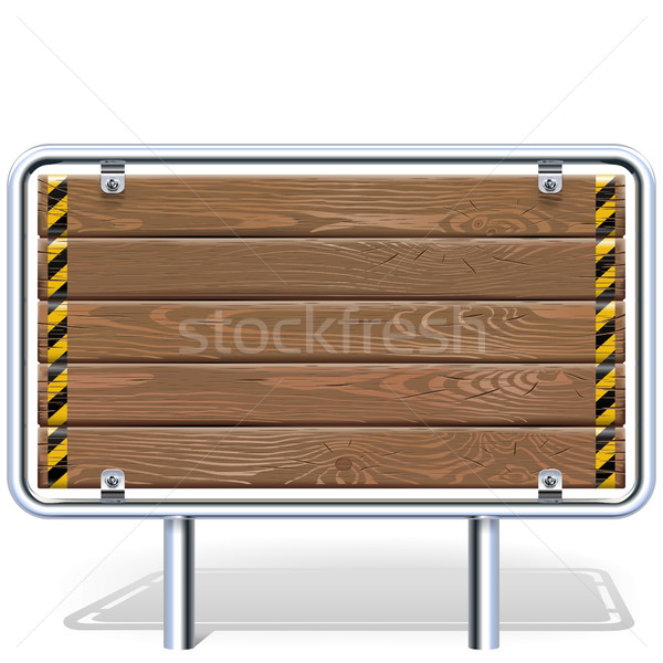 Vector Wooden Industrial Billboard Stock photo © dashadima