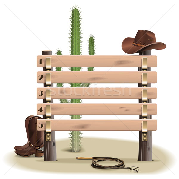 Vector Cowboy Rating Scoreboard Stock photo © dashadima