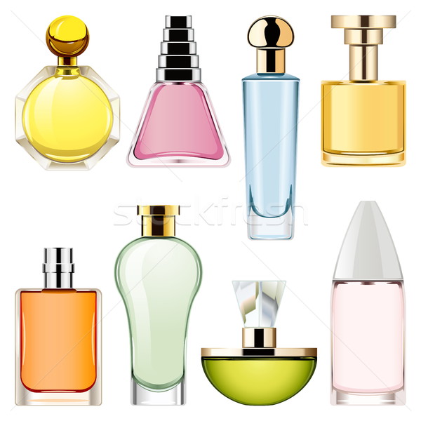 Vektor parfüm ikon szett izolált fehér víz Stock fotó © dashadima