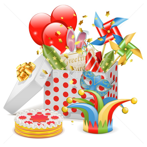 Vector Celebration Box Stock photo © dashadima