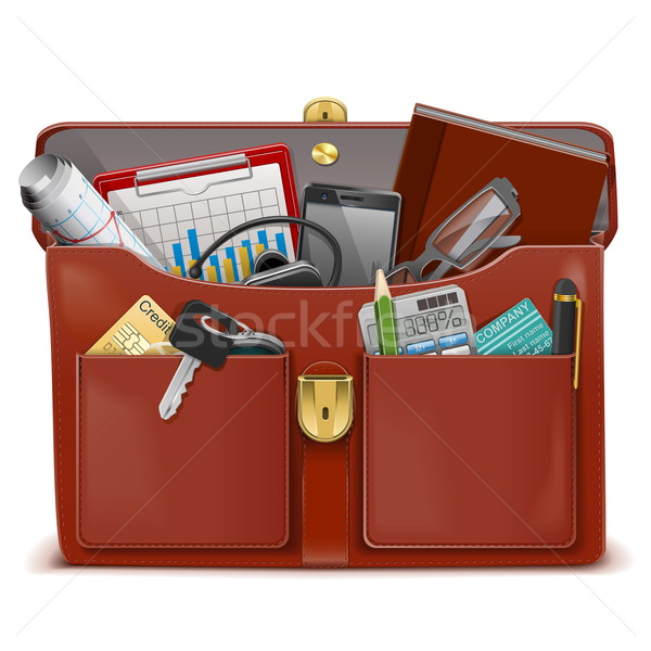 Vector Briefcase with Accessories Stock photo © dashadima