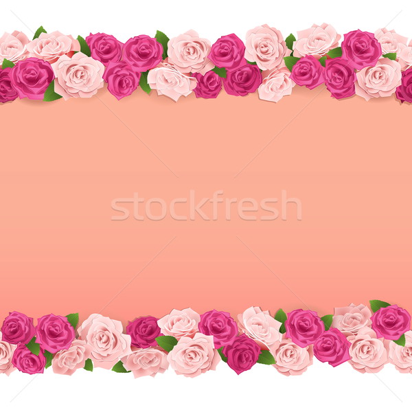 Stock photo: Vector Flower Frame