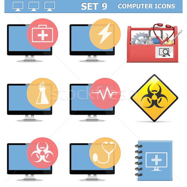 Vector Computer Icons Set 9 Stock photo © dashadima