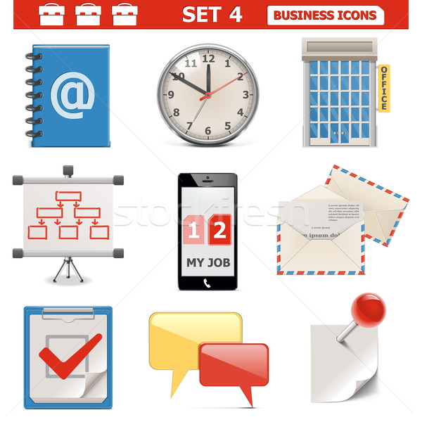 Vector Business Icons Set 4 Stock photo © dashadima