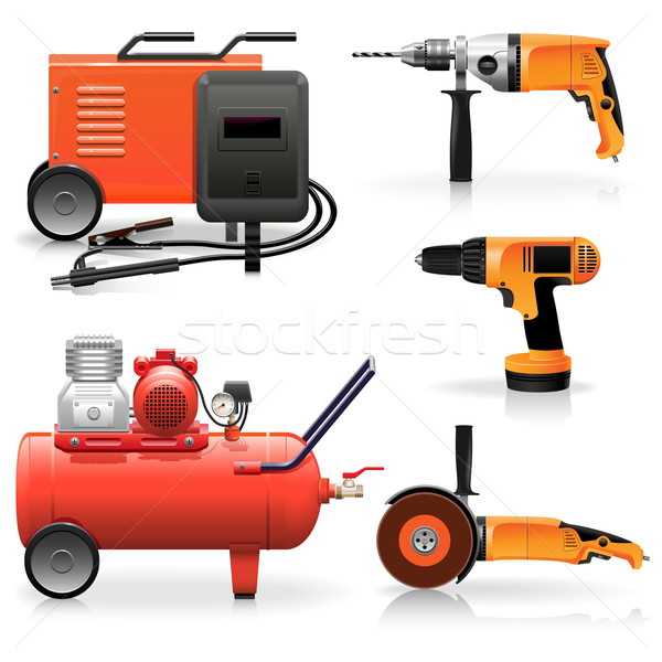 Vector Electric Tools Icons Stock photo © dashadima