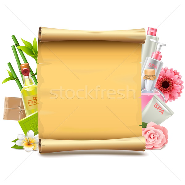 Vector SPA Paper Scroll Stock photo © dashadima