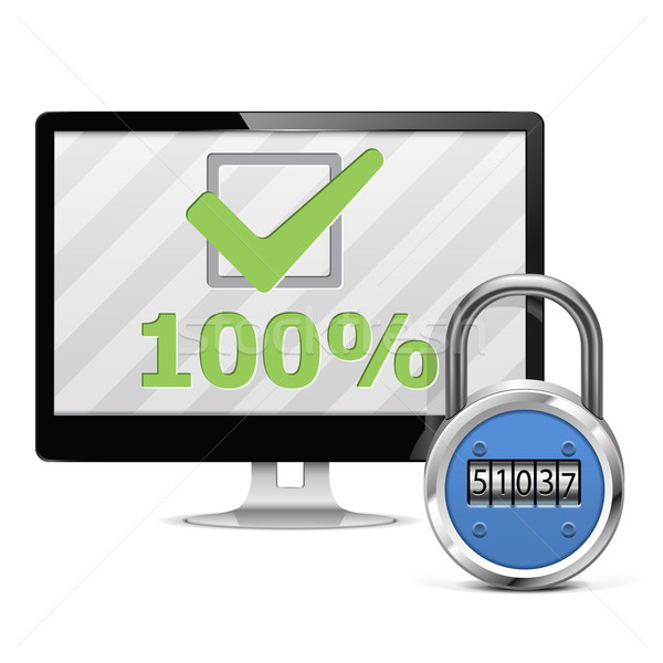 Vector computer veiligheid veiligheid helpen ondersteuning Stockfoto © dashadima