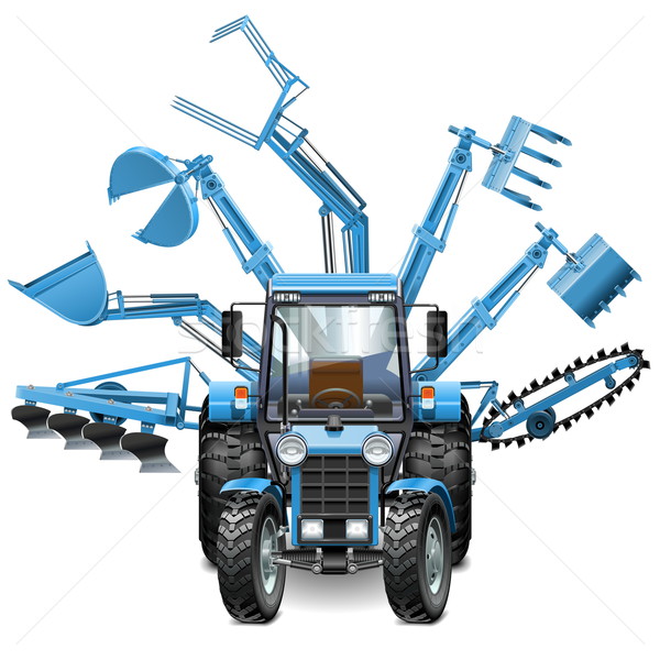 Vector Tractor Multi Equipment Stock photo © dashadima