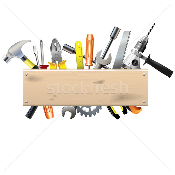 Vector Board with Tools Stock photo © dashadima